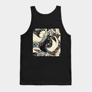 Abstract Swirls and Waves Effect illustration Tank Top